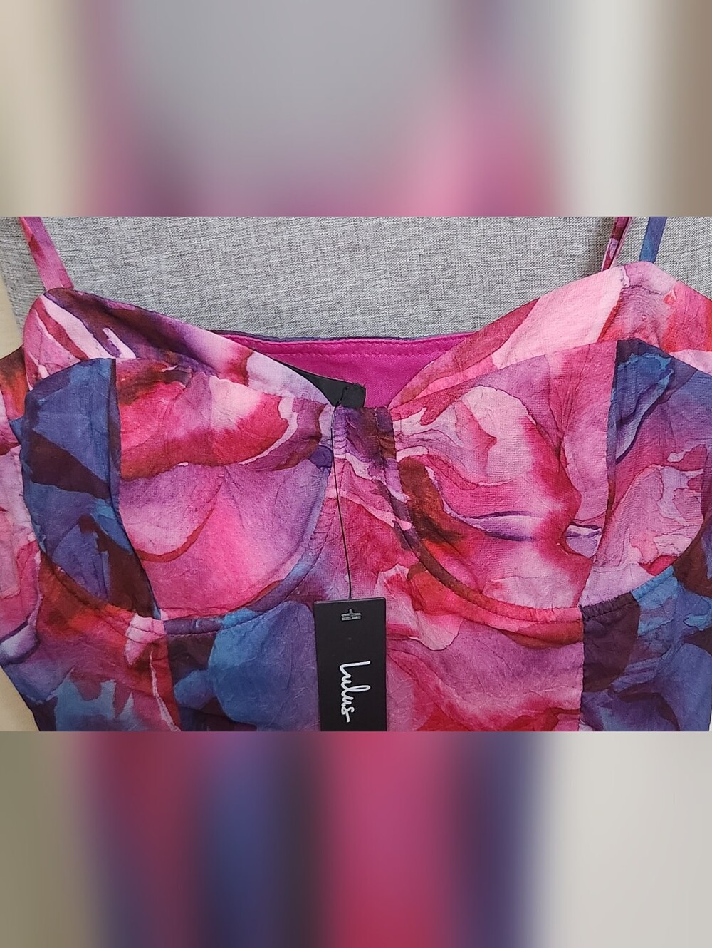NWT Lulus Perfect Energy Floral Print Bustier Size L - Picture 5 of 8